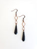 Mona Lisa Earrings in Jet + Copper