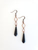 Mona Lisa Earrings in Jet + Copper