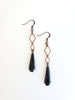 Mona Lisa Earrings in Jet + Copper