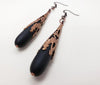 Antwerp Earrings in Jet + Copper