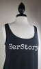 HerStory Branded Tank in Black + White