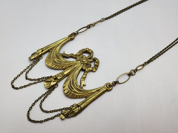 "Life is a Gift"  – Vintage Brass Hardware Necklace