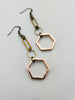 Six Degrees of Separation Earrings in Brass + Rose Gold