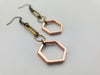 Six Degrees of Separation Earrings in Brass + Rose Gold