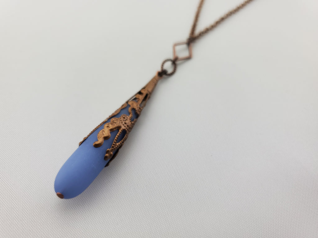 Antwerp Necklace in Periwinkle + Copper