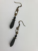 Eilandje Earrings in Jet + Brass