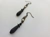 Eilandje Earrings in Jet + Brass