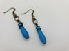 Eilandje Earrings in Azure + Brass