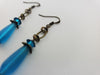 Eilandje Earrings in Azure + Brass