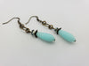 Eilandje Earrings in Tropical Waters + Brass
