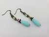 Eilandje Earrings in Tropical Waters + Brass
