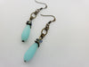 Eilandje Earrings in Tropical Waters + Brass