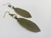 Spring Awakened Leaf Earrings in Olive