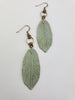 Spring Awakened Leaf Earrings in Duck Egg