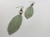 Spring Awakened Leaf Earrings in Duck Egg