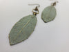 Spring Awakened Leaf Earrings in Duck Egg