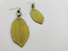 Spring Awakened Leaf Earrings in English Yellow