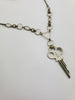 "3 Over A" - Vintage Key Necklace in Brass + Stainless Steel