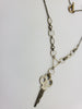 "3 Over A" - Vintage Key Necklace in Brass + Stainless Steel