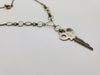 "3 Over A" - Vintage Key Necklace in Brass + Stainless Steel