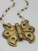 "The Social Butterfly" - Vintage Brass Hardware Necklace