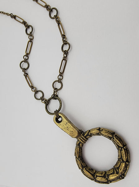 "Aphrodite’s Glow" - Vintage Hardware Necklace in Brass