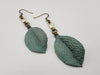Follow the Light Leaf Earrings in Provence + Brass