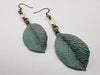 Follow the Light Leaf Earrings in Provence + Brass