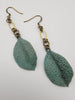 Follow the Light Leaf Earrings in Provence + Brass