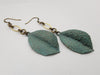 Follow the Light Leaf Earrings in Provence + Brass