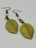 Follow the Light Leaf Earrings in English Yellow + Brass