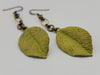 Follow the Light Leaf Earrings in English Yellow + Brass