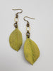 Follow the Light Leaf Earrings in English Yellow + Brass