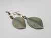 Follow the Light Leaf Earrings in Duck Egg + Brass