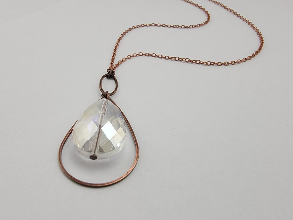 Hope Rising – Crystal Necklace in Copper and Northern Lights