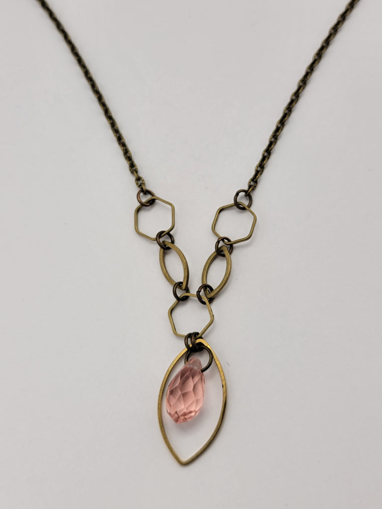 The Shining Soul Necklace in Blush + Brass