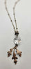 "Ma Chérie" Necklace in Clarity + Aged Brass