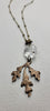 "Ma Chérie" Necklace in Clarity + Aged Brass