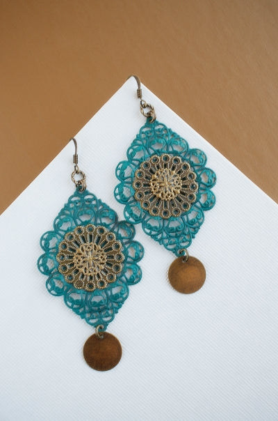 Tibetan Lace in Renfrew Blue + Brass