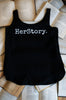 HerStory Branded Tank in Black + White