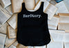 HerStory Branded Tank in Black + White