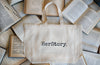 HerStory Branded Market Bag in Natural + Black