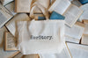HerStory Branded Market Bag in Natural + Black