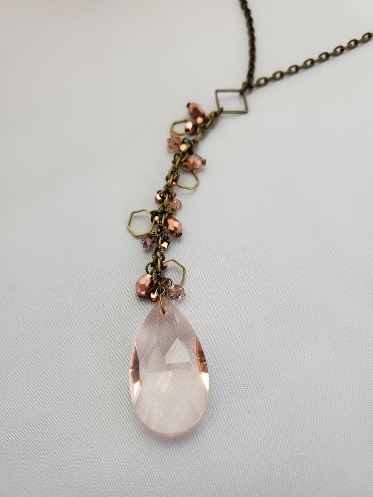 The Cluster **** Necklace in Blush and Brass