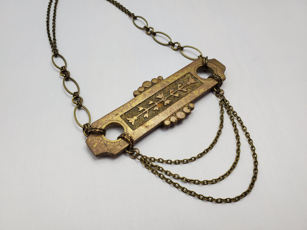 "Love’s Gate"  – Vintage Hardware Necklace in Brass