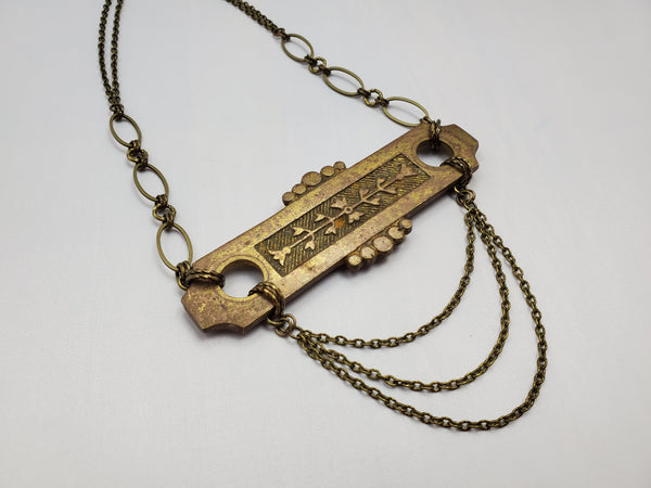 The Social Butterfly - Vintage Brass Hardware Necklace – Herstory