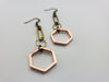 Six Degrees of Separation Earrings in Brass + Rose Gold