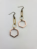 Six Degrees of Separation Earrings in Brass + Rose Gold