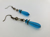 Eilandje Earrings in Azure + Brass