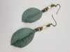 Follow the Light Leaf Earrings in Provence + Brass